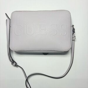 GUESS Light lilac Crossbody Mini Bag Thin Adjustable Strap w/Hanging Guess Charm